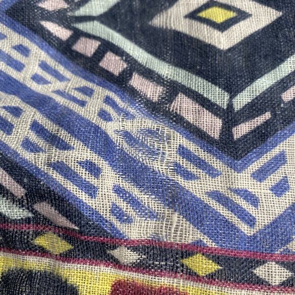 Suno Size Small Tribal Print Artsy Romper Halter Linen Resort Travel Boho FLAWED - Picture 9 of 12